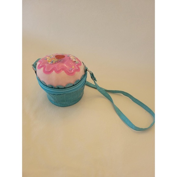 Claire's Other - Claire's Club Girls Glitter Blue Cupcake Shoulder Bag Crossbody 5.5W x 4.5H x 4D